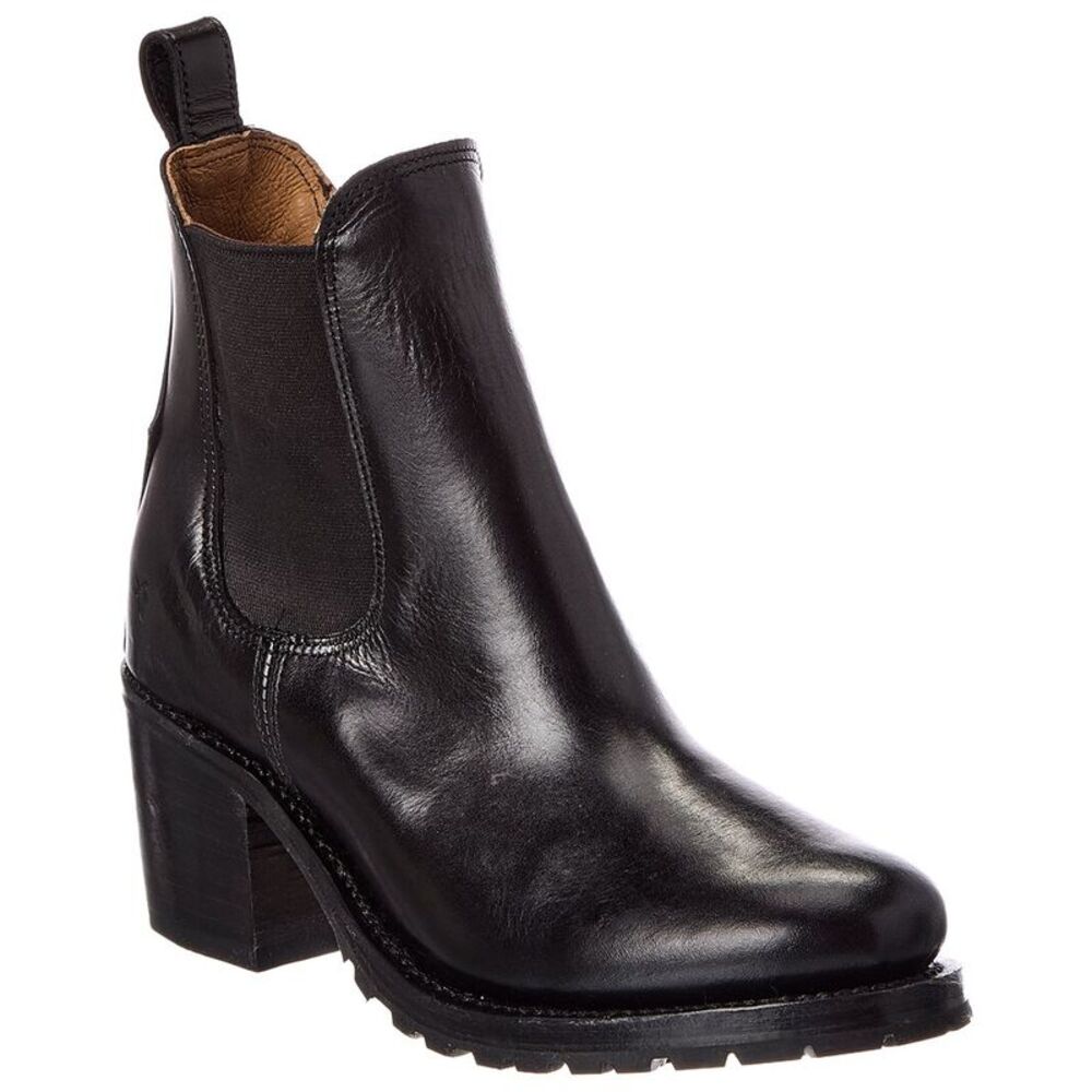 Frye Sabrina Leather Chelsea Boot, Black
